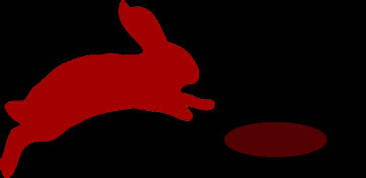 Rabbit leaping down the rabbit hole